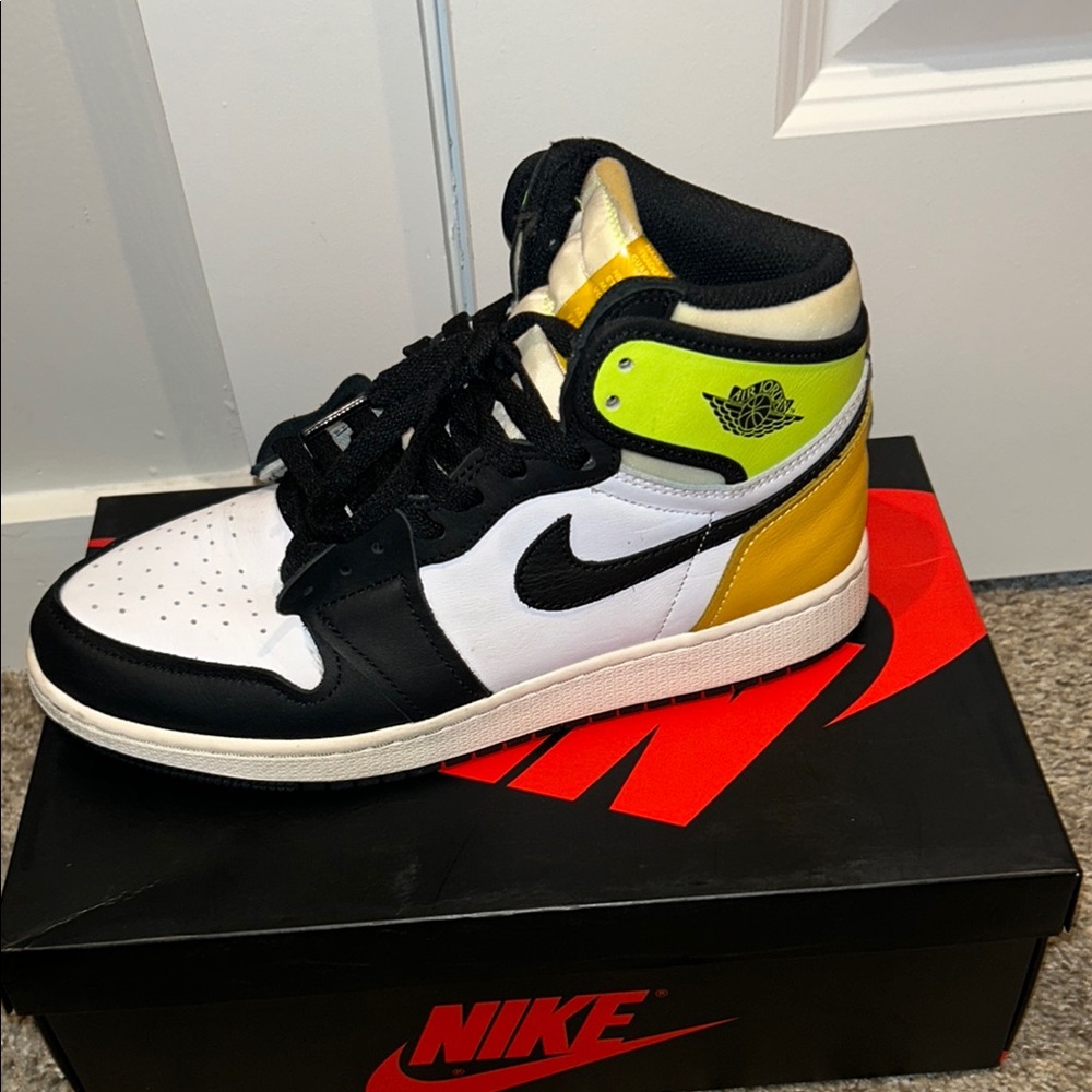 Jordan Kids Sneakers Black White Yellow